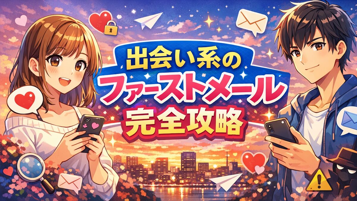 出会い系のファーストメール完全攻略｜返信率を上げる初回メッセージの書き方と危険な相手の見分け方