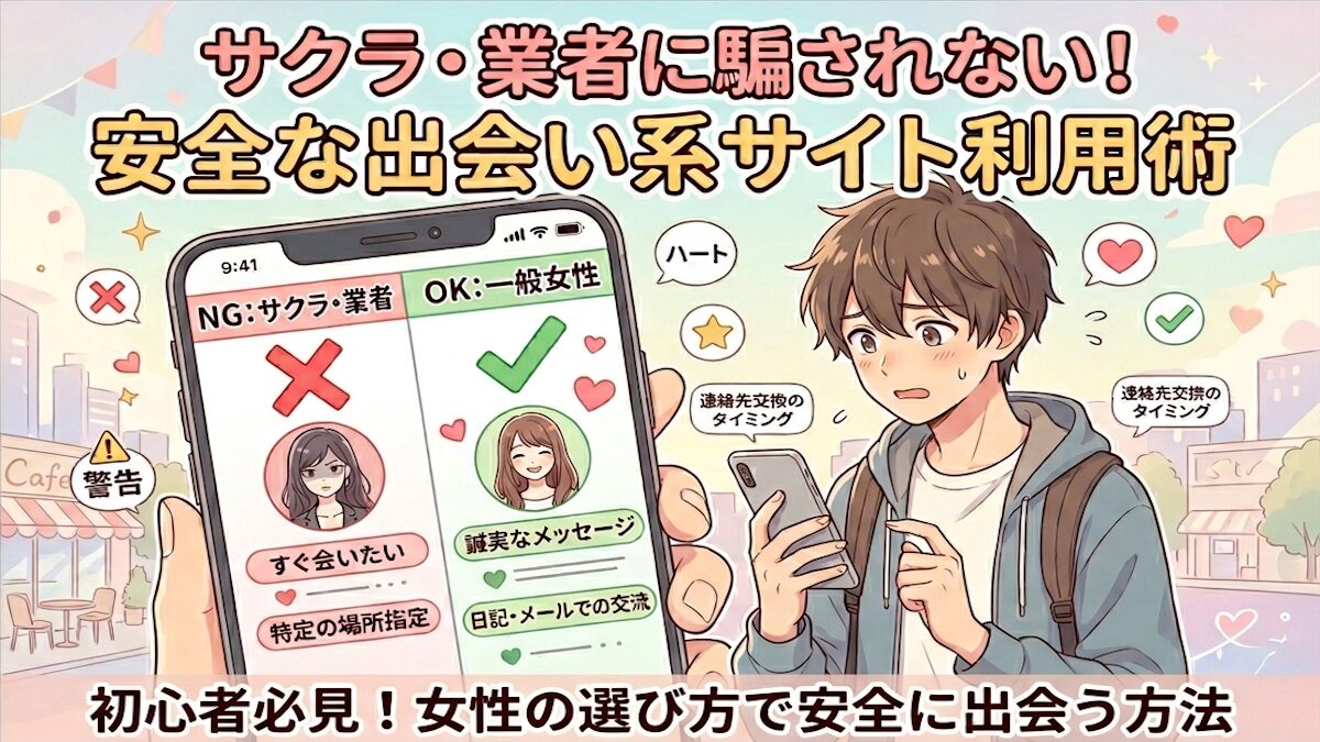 出会い系で「会う気がない女性」を秒で見抜く方法｜無駄な課金を防ぐ完全ガイド