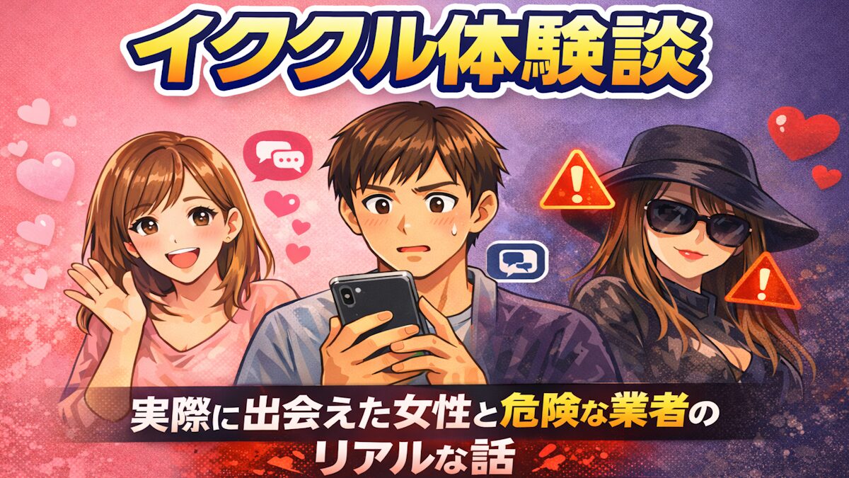 イククル体験談｜実際に出会えた女性と業者に騙されかけたリアルな話