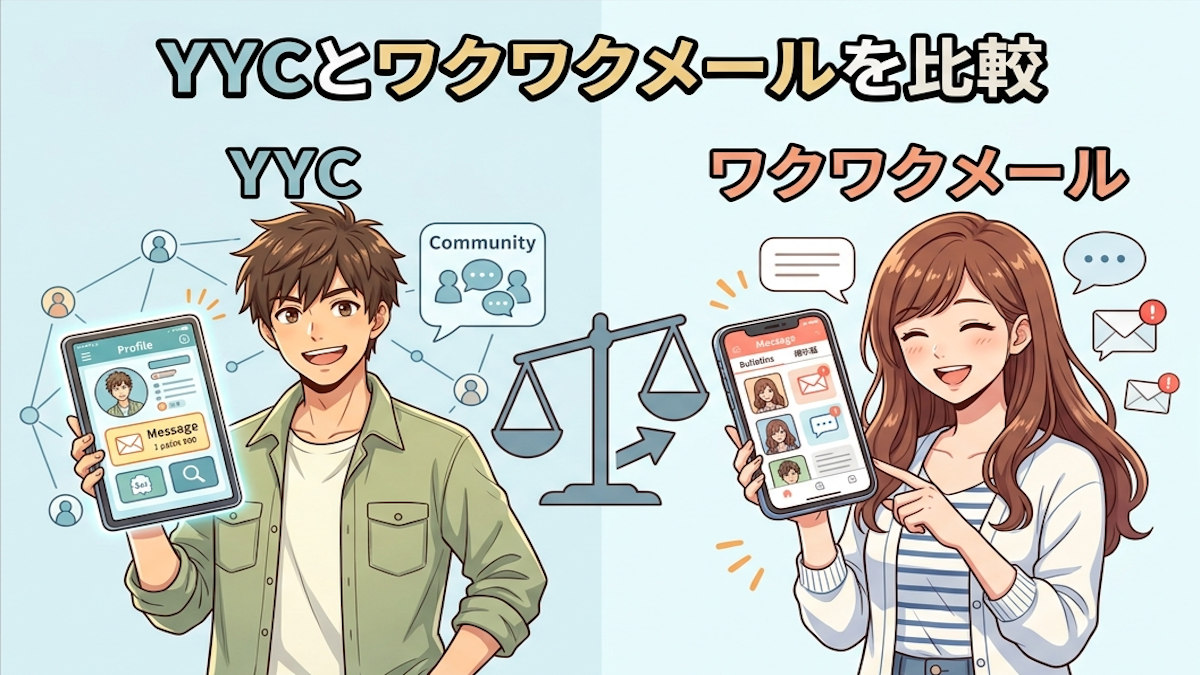 YYCとワクワクメールを比較|料金・安全性・使いやすさの違い
