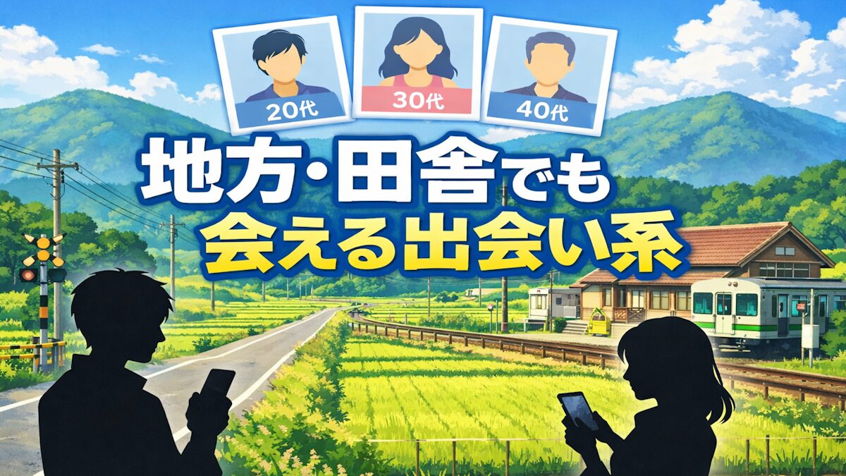【地方・田舎向け】本当に会える出会い系アプリおすすめ比較