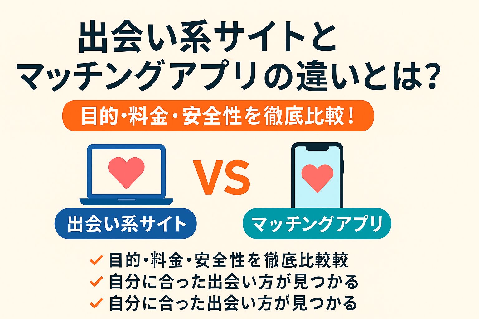 出会い系サイトとマッチングアプリの違いとは？